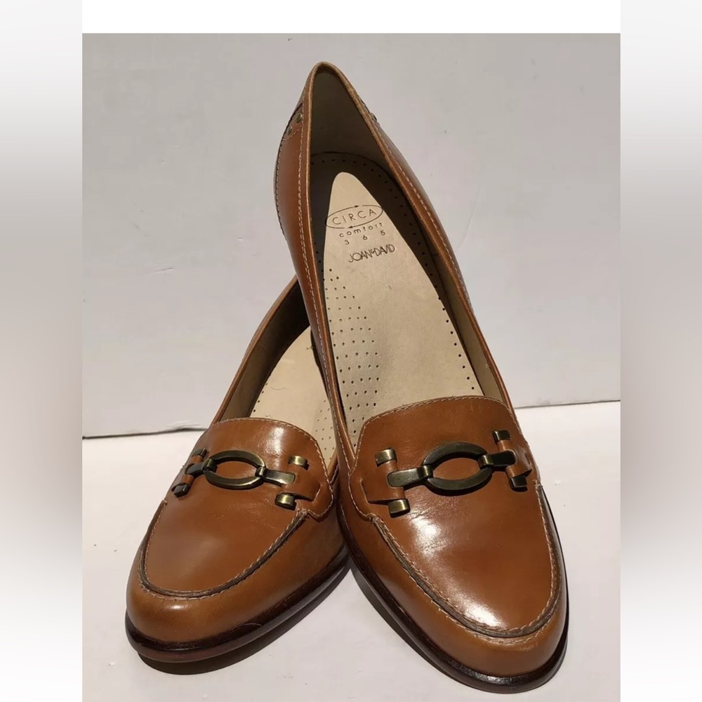 JOAN & DAVIS WOMENS' SHOES HEELS SIZE 8 M LEATHER PUMPS SLIP ON CIRCA COMFORTc19